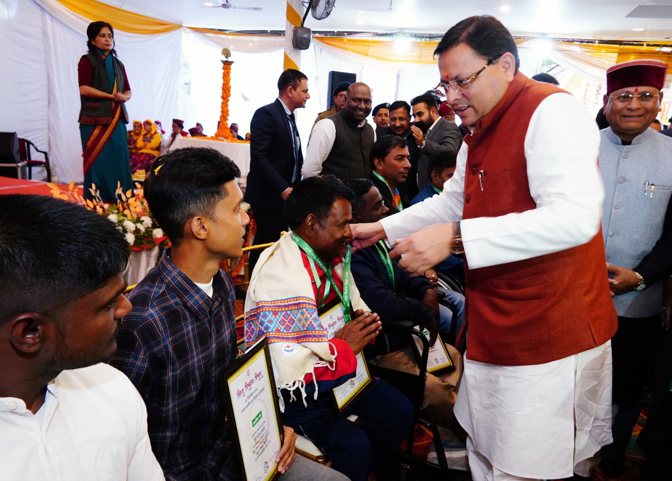 International Day of Persons with Disabilities: CM Dhami felicitates skilled disabled persons