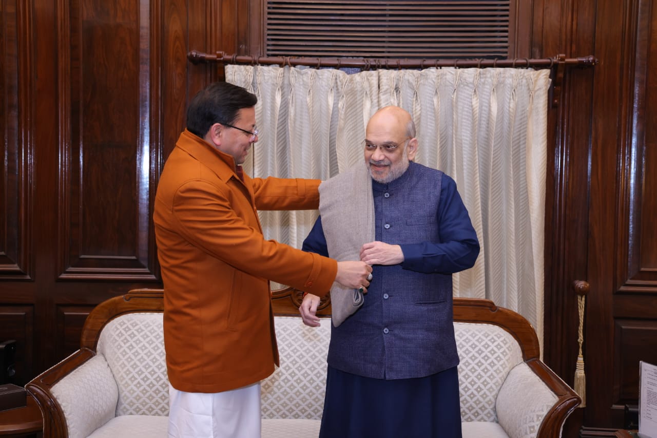 CM Dhami calls on HM Amit Shah, discusses initiatives regarding development