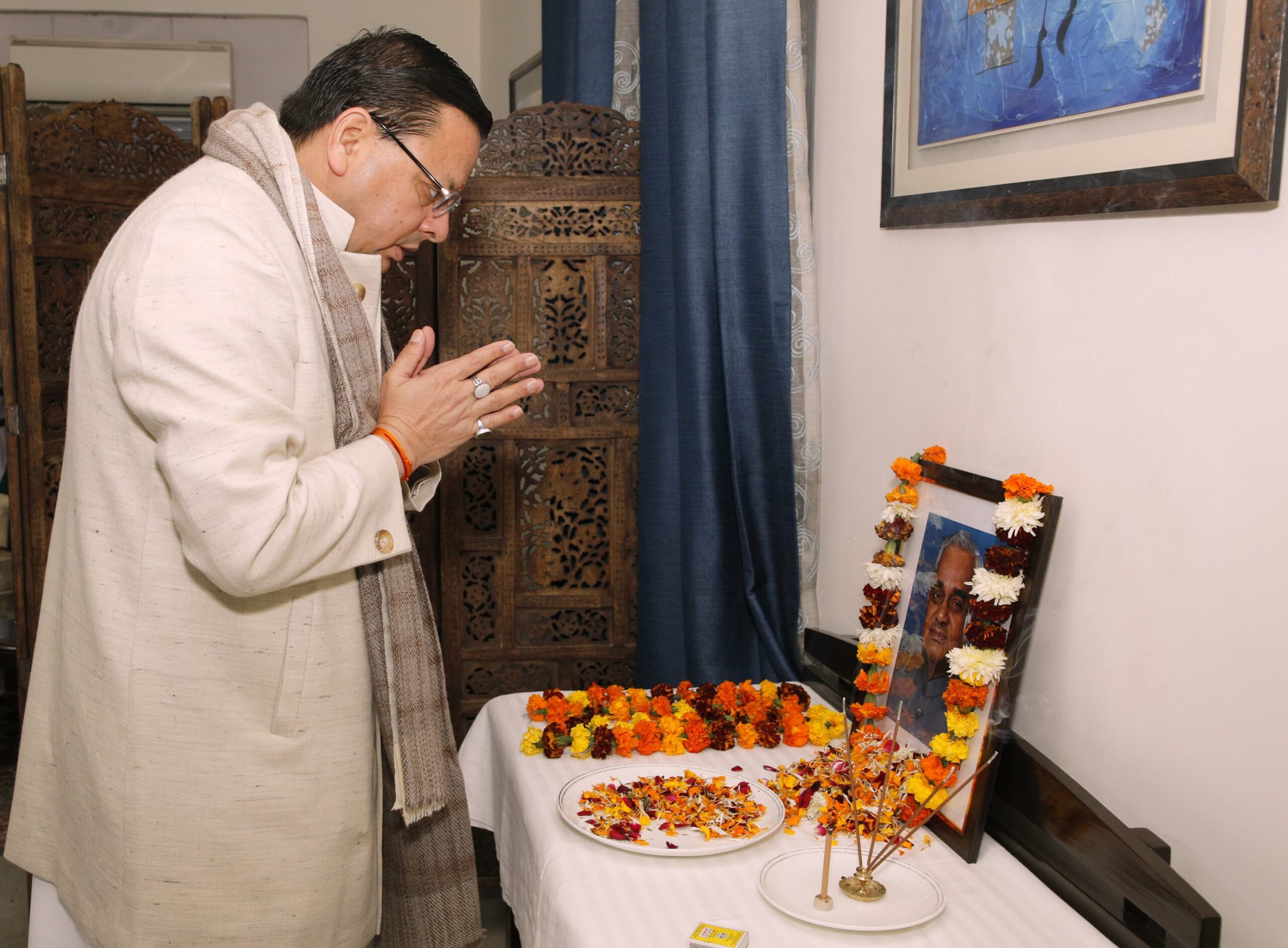 Dhami pays tribute to Atal Bihari Vajpayee