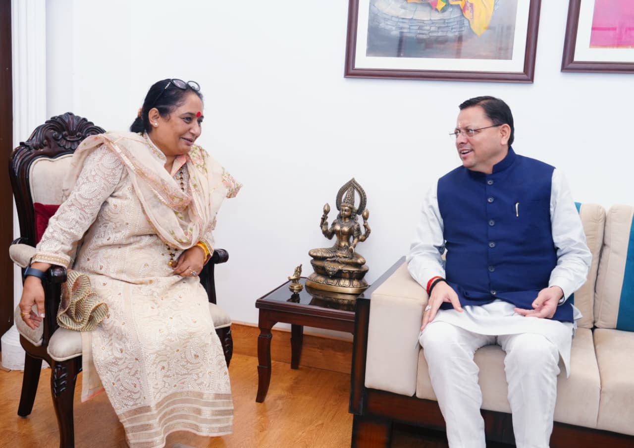 UTTARAKHAND: CM Dhami meets Assembly Speaker Ritu Khanduri Bhushan