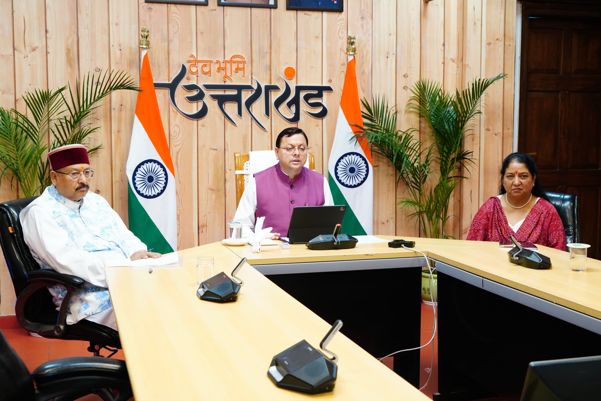 CM Dhami Reviews GST and Swadeshi Campaigns, Calls for Mass Awareness Drive