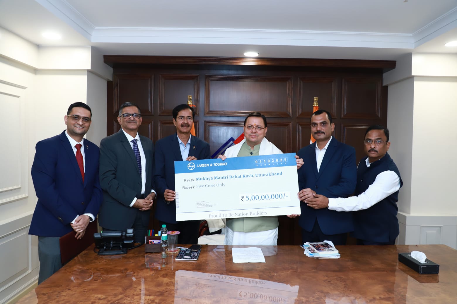L&T donates ₹5 crore to Chief Minister’s Relief Fund for disaster relief efforts in Uttarakhand
