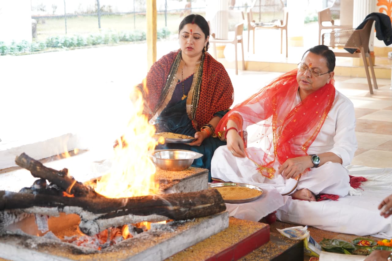 haradiya Navratri 2026: CM Dhami Offers Prayers to Maa Durga, Wishes Uttarakhand Prosperity